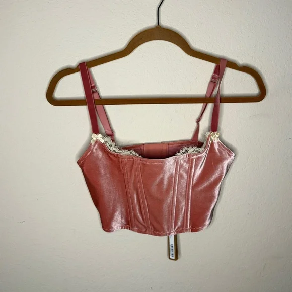 NWT Skims Velvet Lace Corset in Terracotta Multi Size XXS - Picture 3 of 6